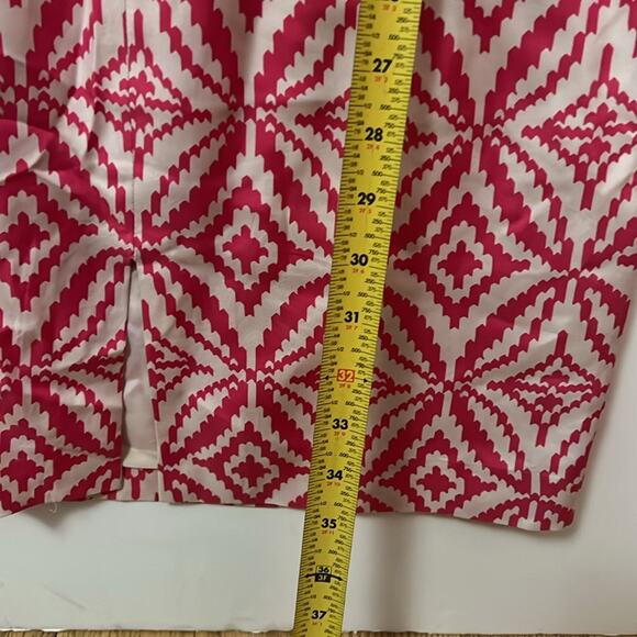MILLY NEWYORK PINK & WHITE 100% SILK DRESS SIZE 2 - Picture 7 of 11